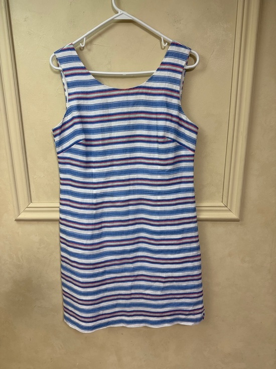 Hiho Dresses & Skirts - HIHO Tortola BVI Women's Medium Sheath Lagenlook Blue Chambray Linen Dress